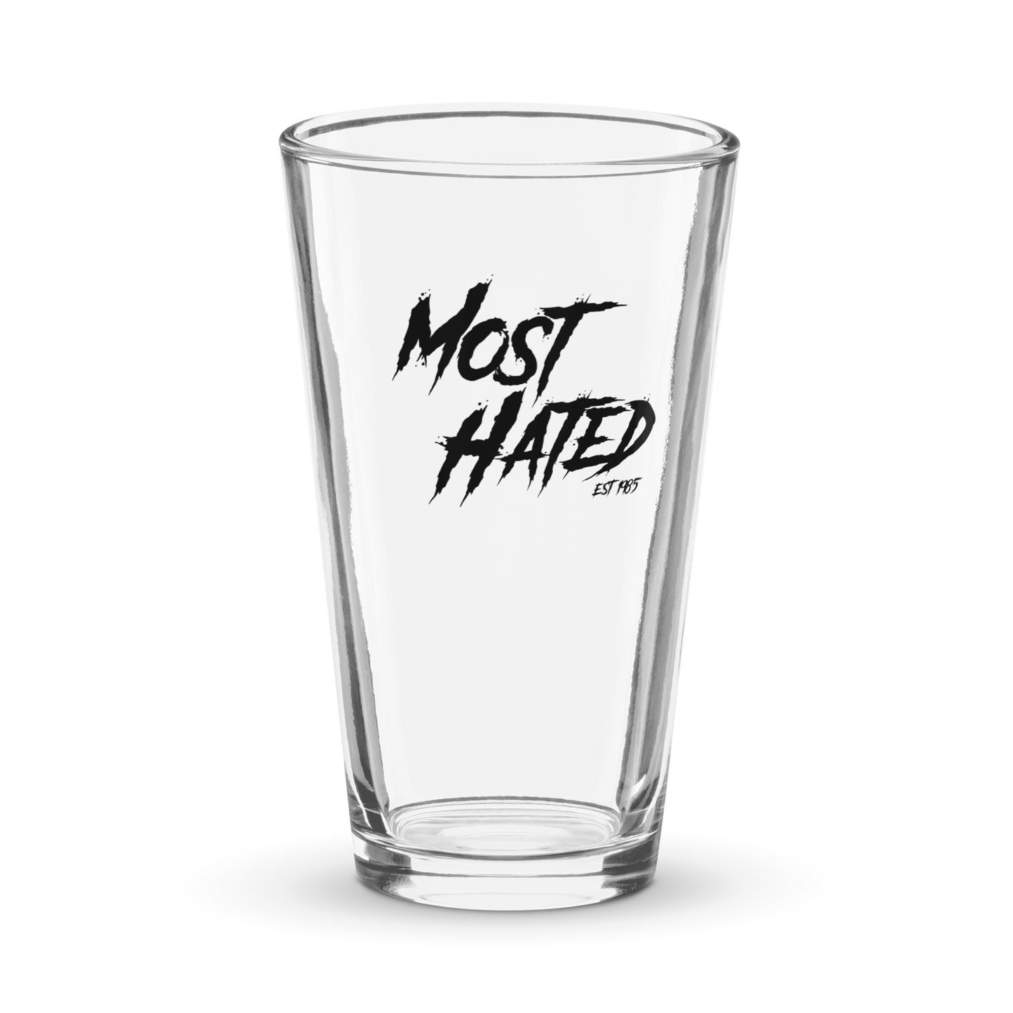 Most Hated Shaker pint glass